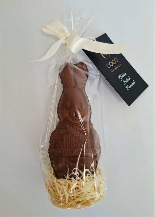 Golden Salted Caramel Milk Chocolate Bunny